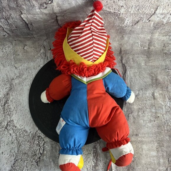 Vtg 1985 AmToy Inc Learn To Dress Clown Plush Stuffed Doll 80s Motor Skills Kids - Picture 3 of 5